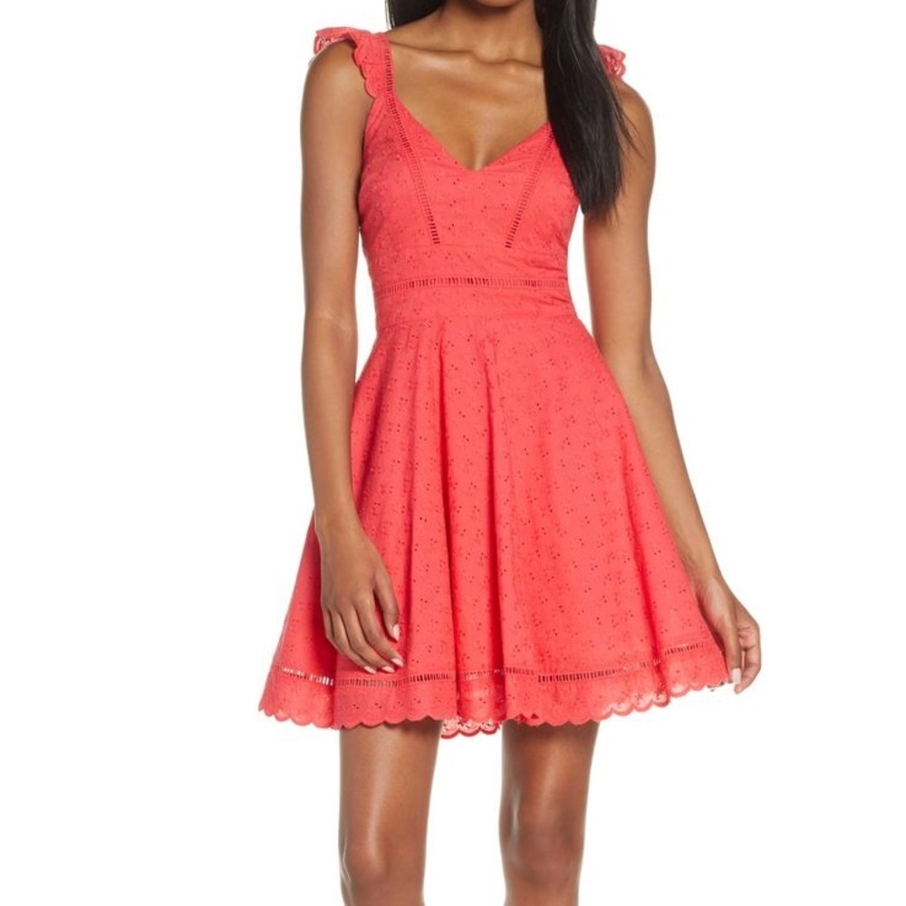 BB Dakota Eyelet Fit & Flare Dress NWT - 10
